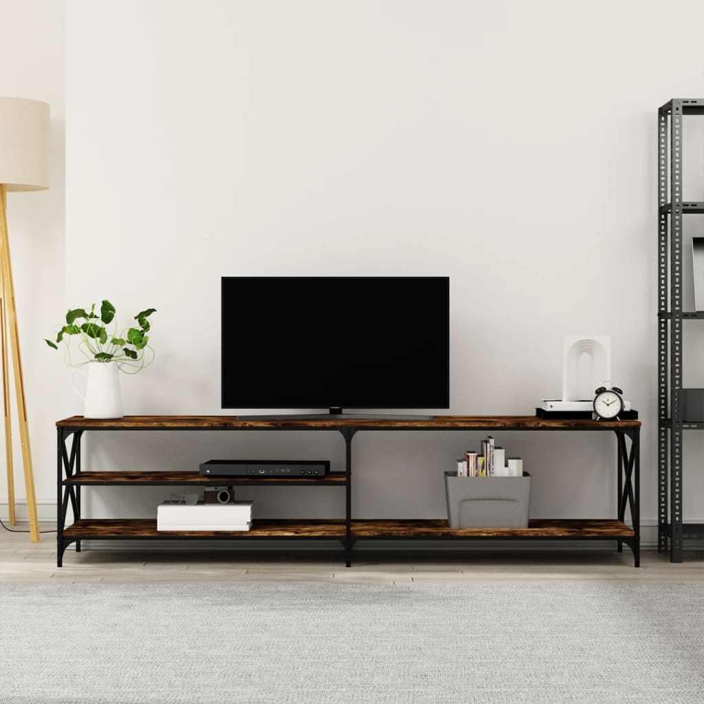 Tv-Meubel 200X40X50 Cm Bewerkt Hout Metaal