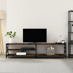 Tv-Meubel 200X40X50 Cm Bewerkt Hout Metaal
