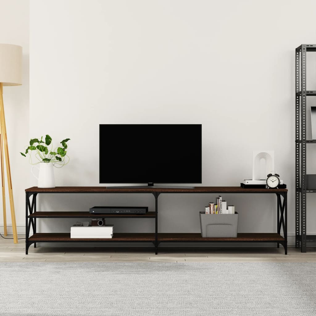Tv-Meubel 200X40X50 Cm Bewerkt Hout Metaal
