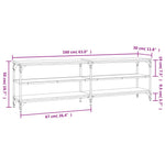 Tv-Meubel 160X30X50 Cm Bewerkt Hout Kleurig