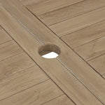 -Delige Tuinset Massief Teakhout Grijs