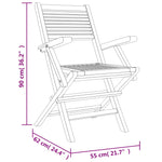 Tuinstoelen Inklapbaar 55X62X90 Cm Massief Teakhout