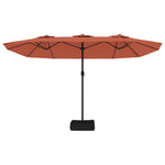 Parasol Dubbel Met Led 449X245 Cm Kleurig