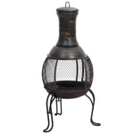 Tuinkachel Met Pook 39X39X90 Cm Staal