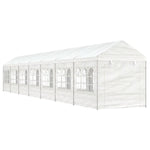 Prieel Met Dak 17,84X2,28X2,69 M Polyetheen Wit