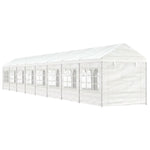 Prieel Met Dak 17,84X2,28X2,69 M Polyetheen Wit