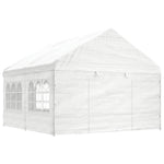 Prieel Met Dak 17,84X4,08X3,22 M Polyetheen Wit