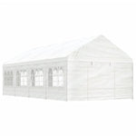 Prieel Met Dak 17,84X4,08X3,22 M Polyetheen Wit