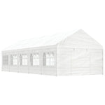 Prieel Met Dak 17,84X4,08X3,22 M Polyetheen Wit