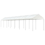 Prieel Met Dak 13,38X2,28X2,69 M Polyetheen Wit
