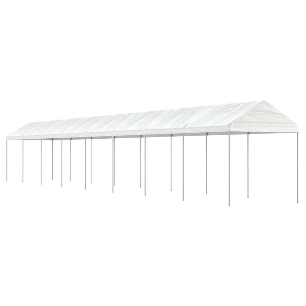 Prieel Met Dak 13,38X2,28X2,69 M Polyetheen Wit