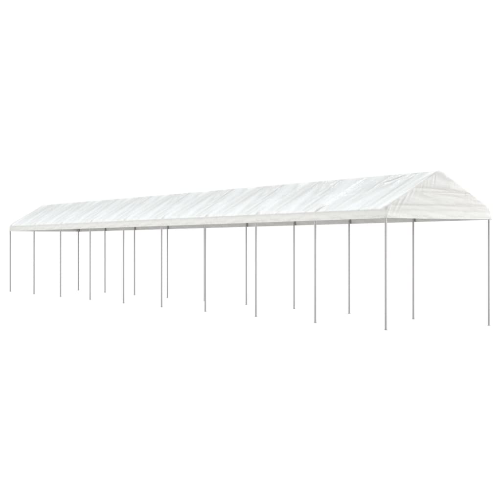 Prieel Met Dak 13,38X2,28X2,69 M Polyetheen Wit