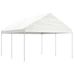 Prieel Met Dak 8,92X4,08X3,22 M Polyetheen Wit