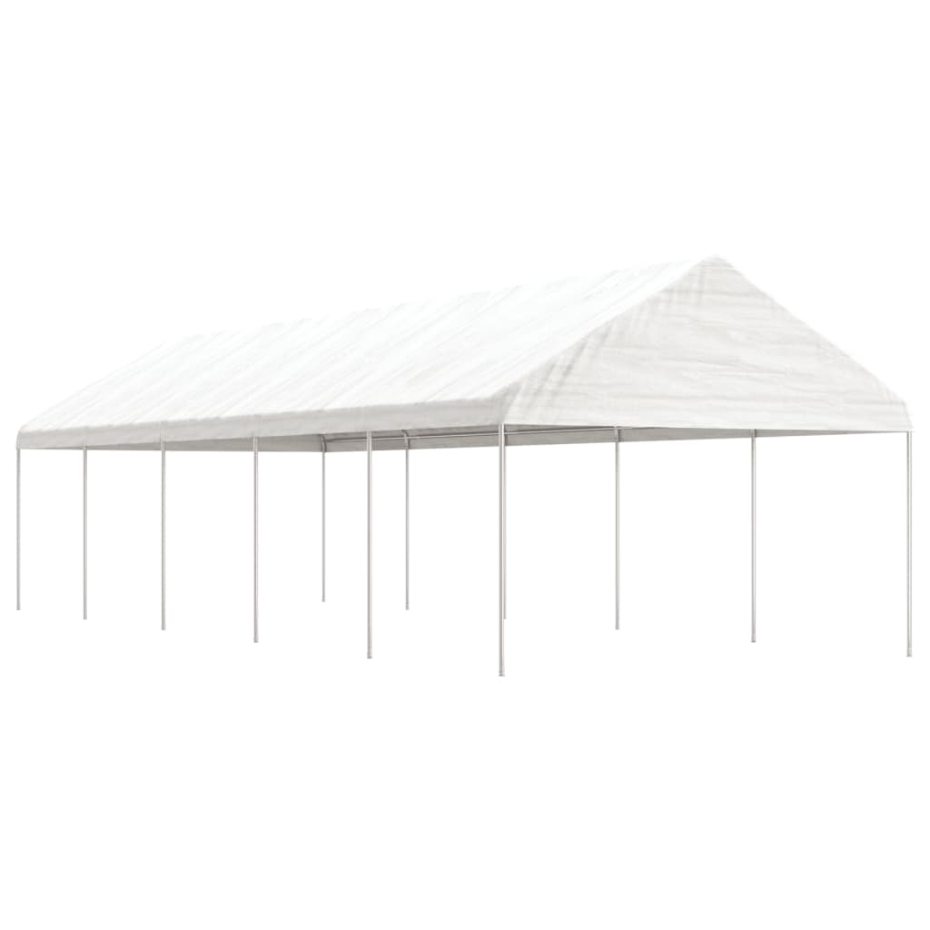 Prieel Met Dak 8,92X4,08X3,22 M Polyetheen Wit