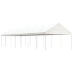 Prieel Met Dak 8,92X4,08X3,22 M Polyetheen Wit