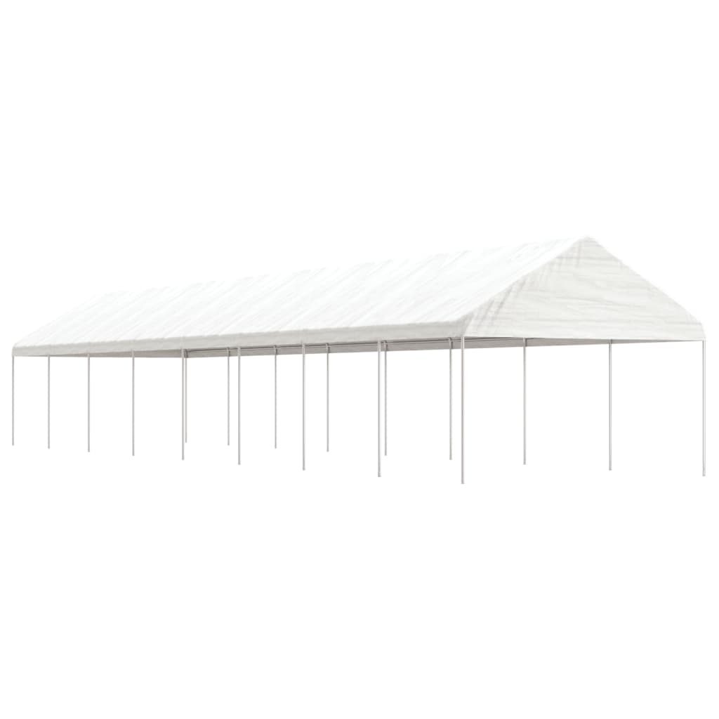 Prieel Met Dak 8,92X4,08X3,22 M Polyetheen Wit