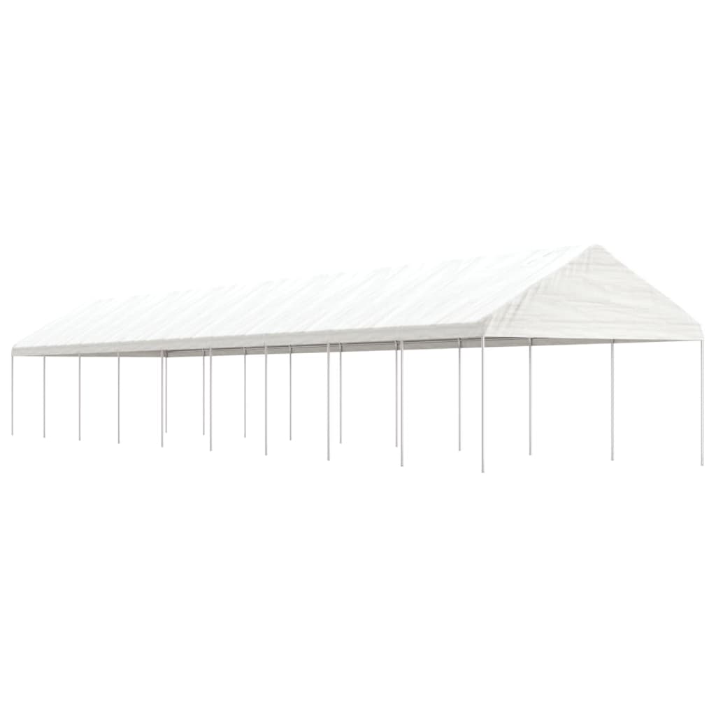 Prieel Met Dak 8,92X4,08X3,22 M Polyetheen Wit