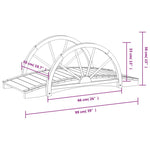 Tuinbrug Met Half Wiel 99X50X38 Cm Massief Vurenhout