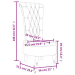 Stoel Hoge Rugleuning Met Knopen Fluweel