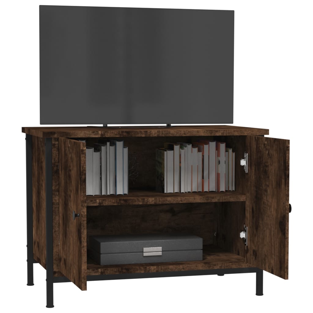 Tv-Meubel Met Deuren Bewerkt Hout