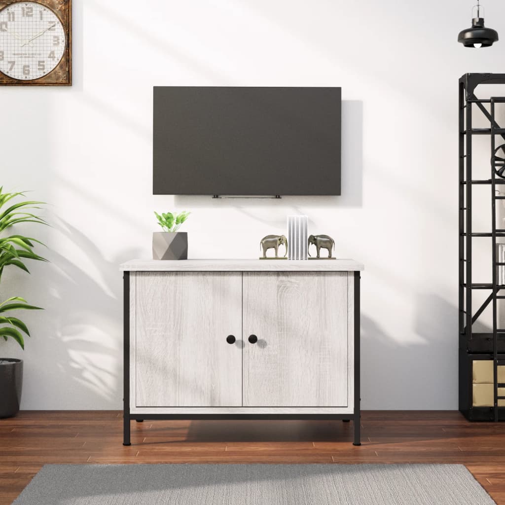 Tv-Meubel Met Deuren Bewerkt Hout