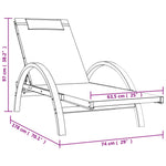 Ligbed Met Kussen Textileen En Massief Populierenhout Grijs