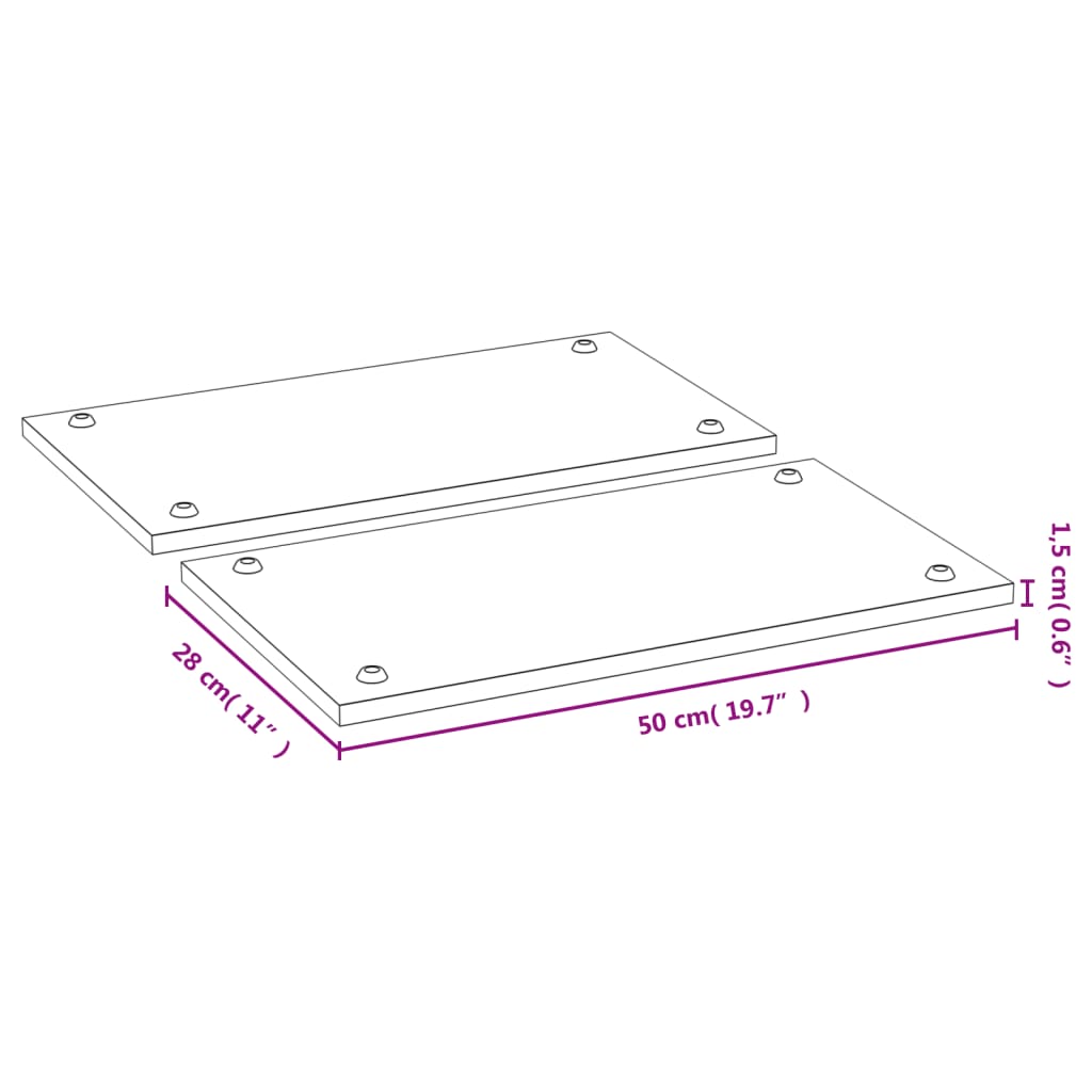 Kookplaatafdekkingen 2 St 50X28X1,5 Cm Bamboe