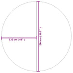 Zwembadgrondzeil Ø244 Cm Polyester Geotextiel Lichtgrijs