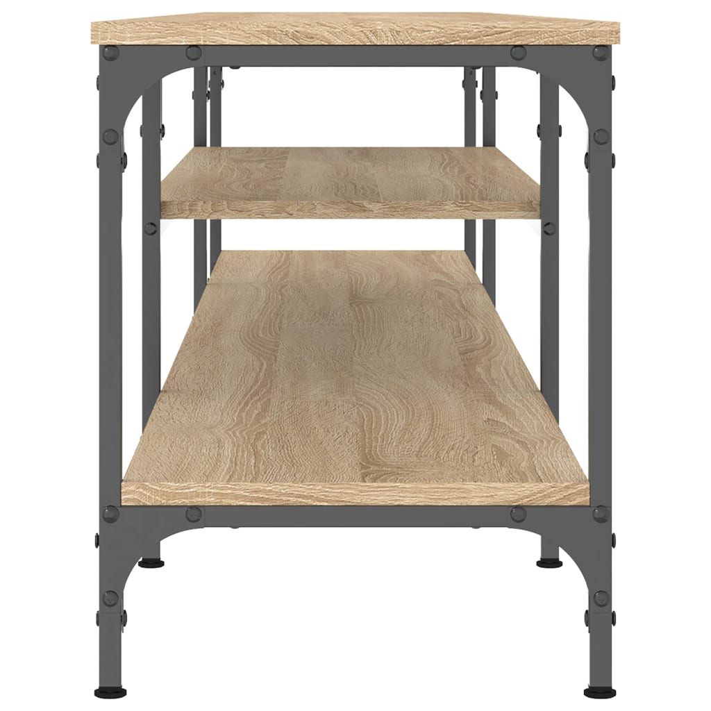 Tv-Meubel Bewerkt Hout En Ijzer Kleur