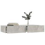 Tv-Meubel Met Led-Verlichting 90X35X15,5 Cm Betongrijs