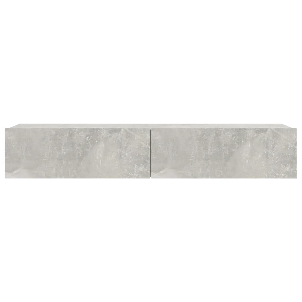 Tv-Meubel Met Led-Verlichting 90X35X15,5 Cm Betongrijs