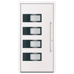 Voordeur 110X210 Cm Aluminium En Pvc Wit