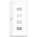Voordeur 110X210 Cm Aluminium En Pvc Wit