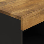 Bijzetkast 85X33X107 Cm Massief Mangohout