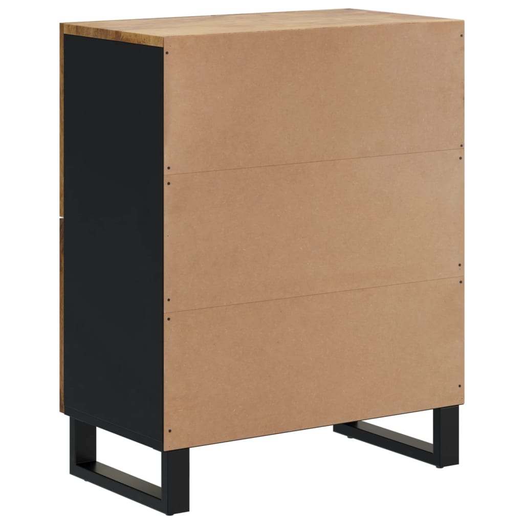 Dressoir Met 4 Deuren 60X33X75 Cm Massief Mangohout