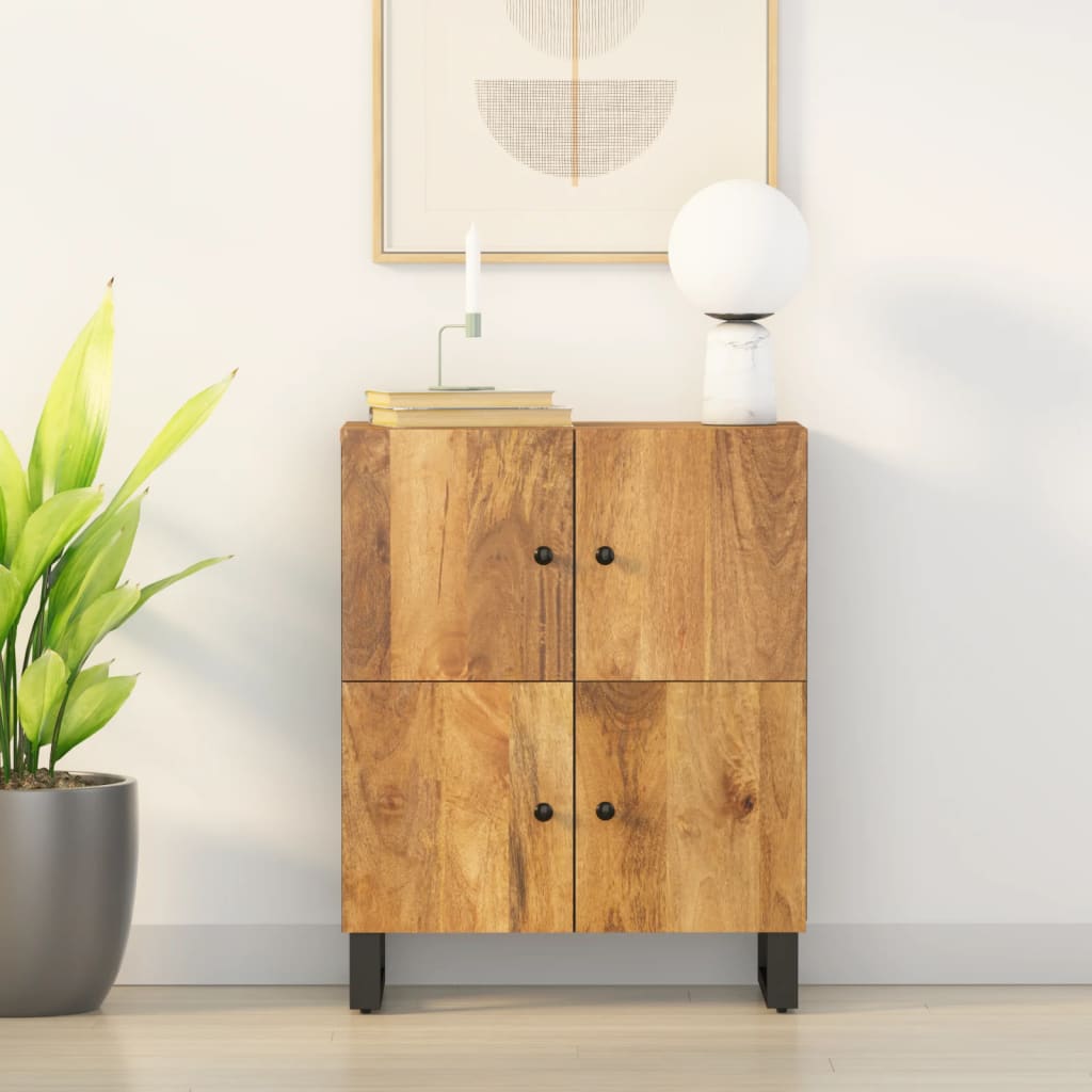 Dressoir Met 4 Deuren 60X33X75 Cm Massief Mangohout