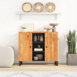 Dressoir Met 2 Deuren 90X33X75 Cm Massief Mangohout
