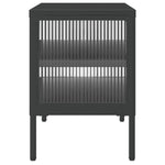 Tv-Meubel 105X35X50 Cm Glas En Staal Zwart