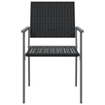 Tuinstoelen 54X6,5X89 Cm Poly Rattan Zwart