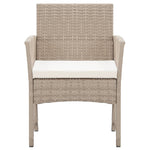 Tuinstoelen Met Kussens 2 St Poly Rattan Beige