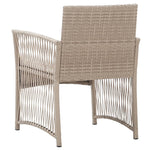 Tuinstoelen Met Kussens 2 St Poly Rattan Beige