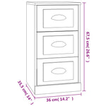 Dressoir 36X35,5X67,5 Cm Bewerkt Hout