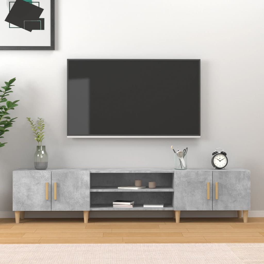 Tv-Meubel 180X31,5X40 Cm Bewerkt Hout Eikenkleurig