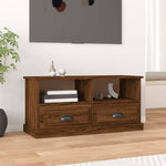 Tv-Meubel 93X35,5X45 Cm Bewerkt Hout