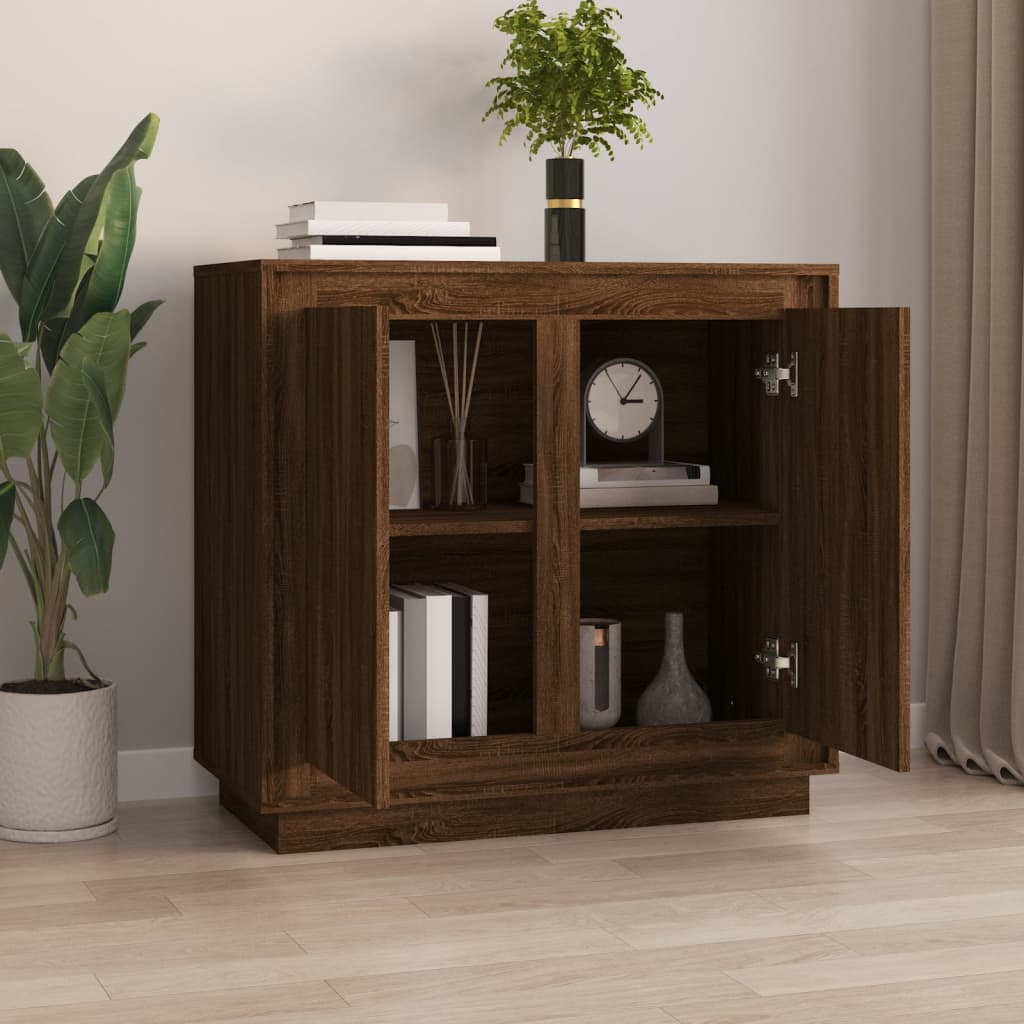 Dressoir 80X34X75 Cm Bewerkt Hout