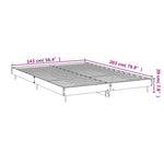 Bedframe Zonder Matras Hout Kleurig Sonoma Eiken