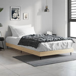 Bedframe Zonder Matras Hout Kleurig Sonoma Eiken