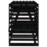 Containerberging Dubbel Massief Grenenhout Zwart