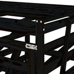 Containerberging Dubbel Massief Grenenhout Zwart