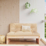 Tuinvoetenbank 20X80 Cm Massief Grenenhout Zwart